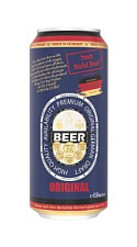 Пиво Beer Original светлое пастеризованное 4.1% 0.5л