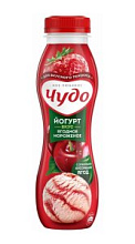 Йогурт питьевой Чудо Ягоды-мороженое 1.9% 260мл