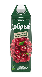Нектар Добрый Яблоко-черноплодная рябина-вишня 1л