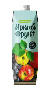 Сок Яркий Фрукт Яблоко-виноград 1л