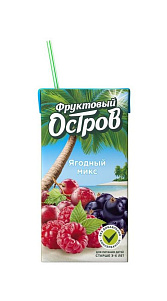 Напиток сокосодержащий Фруктовый остров ягодный микс 0.5л