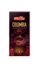Шоколад горький Pobeda Columbia 80% 100г