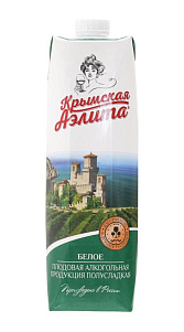 Плодовая алкогольная продукция Крымская Аэлита, белая полусладкая 10,5% 0,96л