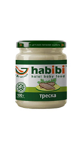 Пюре Habibi Треска с 8мес 100г