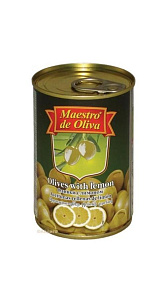Оливки Maestro de Oliva с лимоном 300г