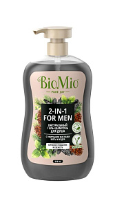 Гель для душа BioMio For Men 2в1 с маслами мяты и кедра 650мл