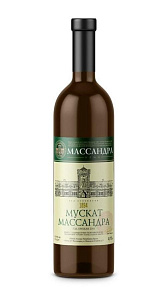 Вино Массандра, Мускат столовое белое полусладкое 12% 0,75л