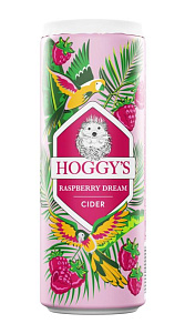 Сидр Hoggys Raspberry Dream 4.5% 355мл