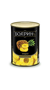 Ананасы Бояринъ колечки в легком сиропе 580мл