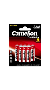 Батарейка Camelion Plus Alkaline LR03 мизинчиковая ААА 8шт