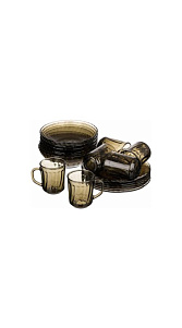 Набор посуды Glass Elica Дымка 19пр 