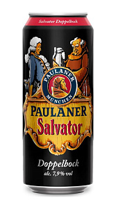 Пиво Paulaner Salvator крепкое тёмное нефильтрованное 0.5л