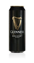 Пиво Guinness, Draught, тёмное пастеризованное с капсулой азотной смеси 0,44л.