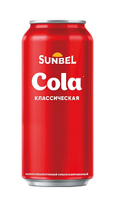 Напиток Sunbel газированный Кола классическая 450мл
