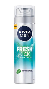Пена для бритья Nivea Men Fresh Kick приятная свежесть с мятой 200мл