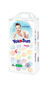 Подгузники-трусики YokoSun L 9-14кг 44шт