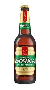 Пиво Золотая бочка Классическое светлое 5.2%  0.45л