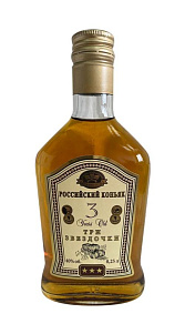 Коньяк Российский Три звездочки 3 года 40% 250мл