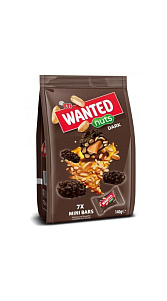 Батончики Мини Eti Wanted Nuts арахисово-карамельные в шоколаде 140г