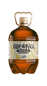 Пиво Пшеничка Мягкое светлое нефильтрованное 4.8% 1.5л