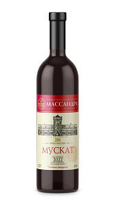 Вино Массандра, Мускат розовое полусладкое 12% 0,75л