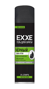 Гель для бритья EXXE Черный Активный уголь+зеленый чай 200мл