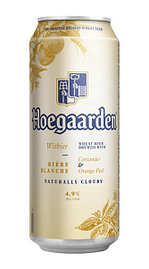 Пивной напиток Hoegaarden Witbier белое нефильтрованное 4.9% 0.45л