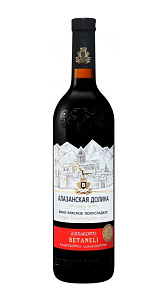 Вино Betaneli Алазанская Долина красное полусладкое, 12% 0,75л
