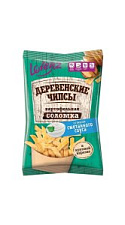 Чипсы картофельные Lorenz Деревенские картофельная соломка cо вкусом сметанного соуса 120г