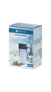 Термокружка Daniks серебро 0.45л 