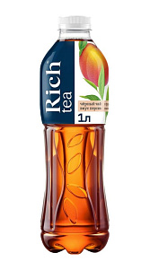Холодный черный чай Rich tea со вкусом персика 1л