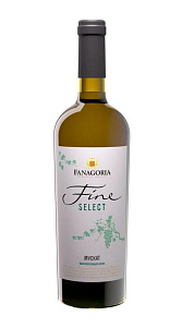 Вино Fanagoria Fine Select Muscat белое полусладкое 11-13% 0,75л