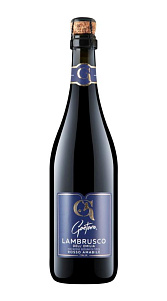 Вино игристое Gaetano, Lambrusco красное полусладкое 7,5% 0,75л