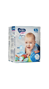 Подгузники Aura Baby 3M 4-9 кг 14шт 