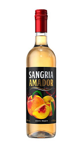 Алкогольная продукция плодовая Sangria Amador белый персик, полусладкая, 10% 0,75л.