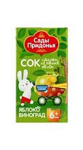 Сок Сады Придонья яблоко-виноград с 6 мес 125мл