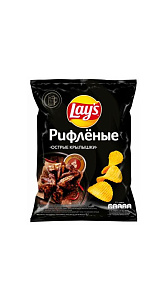 Чипсы картофельные Lays Острые крылышки рифленые 95г