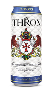 Пиво Thron Lager светлое пастеризованное 0.5л