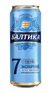 Пиво Балтика №7 Экспортное светлое 5.4% 450мл