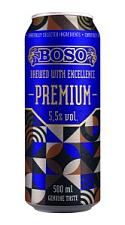 Пиво Boso, Premium светлое фильтрованное 5,5% 0,5л