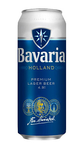 Пиво Bavaria Premium светлое пастеризованное 4.9% 450мл