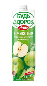 Нектар Будь здоров Яблочный с мякотью 1л