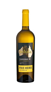 Вино FIVE HEIRS Chardonnay столовое белое сухое 12-14% 0.75л