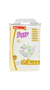 Подгузники Taffy premium care №3 4-9кг 66шт
