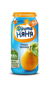 Пюре ФрутоНяня Груша Яблоко 5мес+ 250г