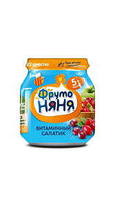 Пюре ФрутоНяня Витаминный салатик 5мес+ 100г