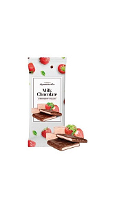 Шоколад Milk Chocolate с клубничной нугой 80г