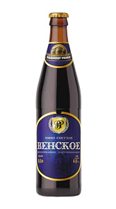Пиво Балаковский пивовар Венское фильтрованное пастеризованное, 4% 0,5л