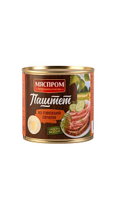 Паштет Мяспром из  говяжьей печени 240г