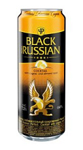 Напиток спиртной Чёрный Русский газированный коньяк/миндаль 7,2% 0,45л